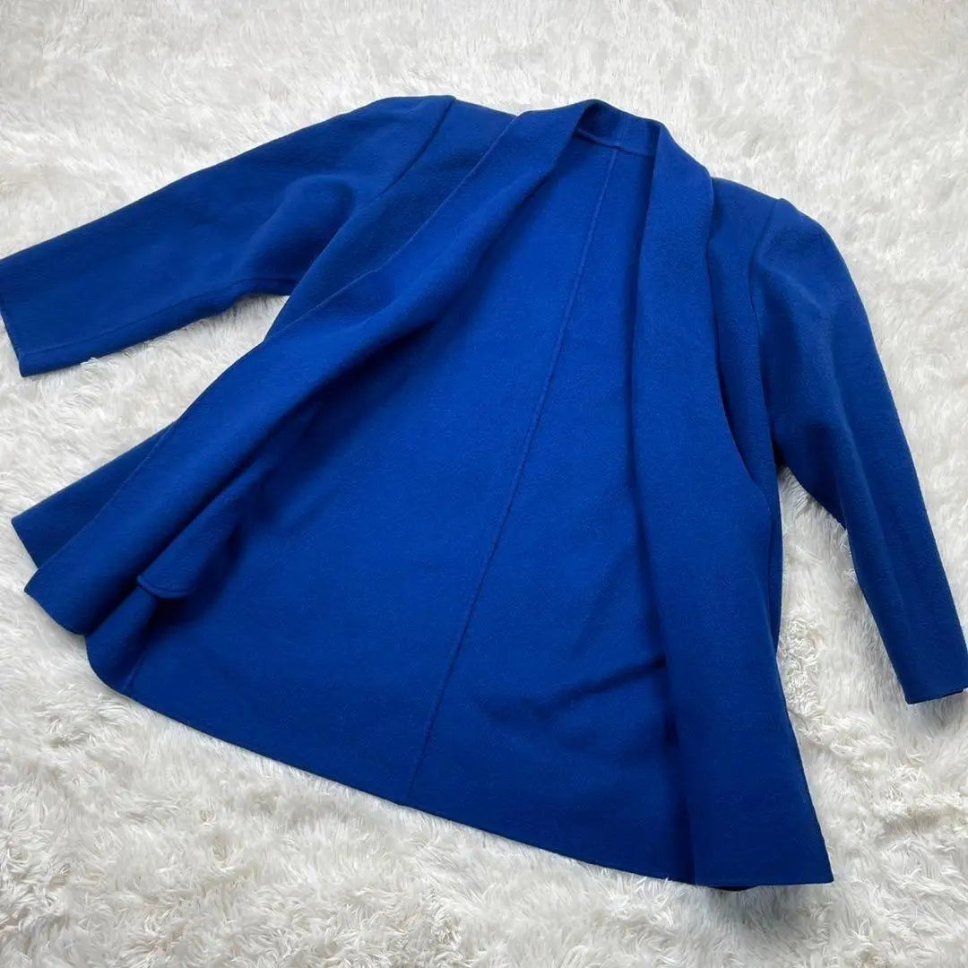 ✨Good condition✨FUJII Demi Fujiidemi wool coat long coat blue