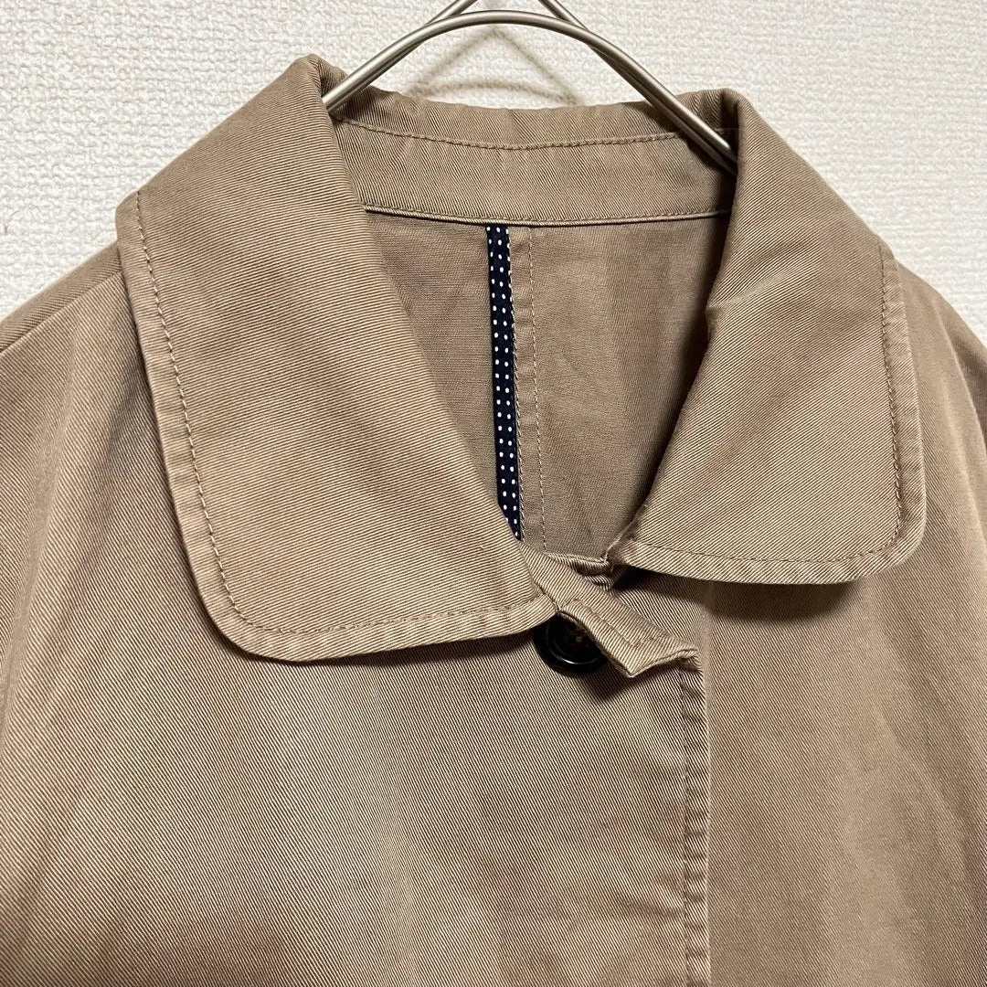 ★Trench coat★ 100% cotton size L beige mid length spring and autumn