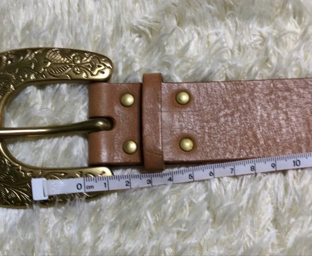 ralph lauren leather belt brass engraving