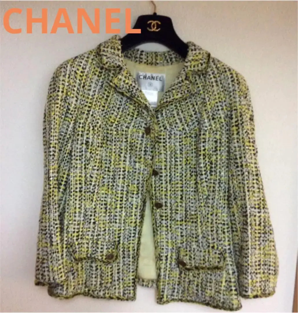 Chaqueta de tweed de primavera de CHANEL Chaqueta de sastre vintage Buen estado