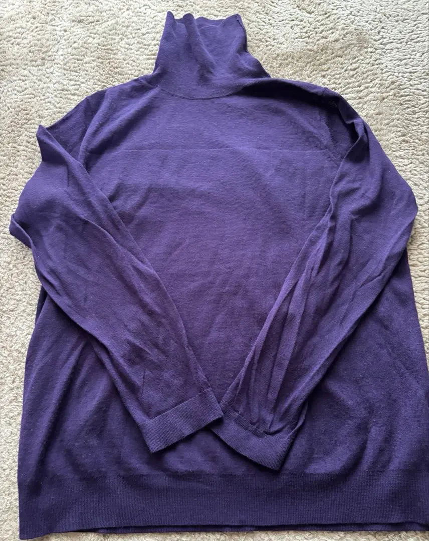 UNIQLO +J Jersey Extra Fino Cuello Melinotar XL Morado | UNIQLO +J エクストラファインメリノタートルネックセーターXL パープル