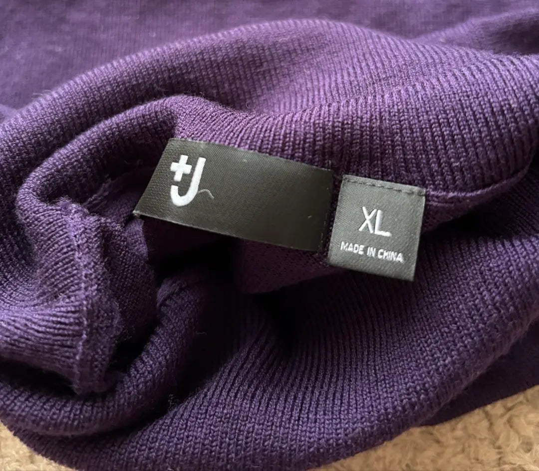 UNIQLO +J Jersey Extra Fino Cuello Melinotar XL Morado | UNIQLO +J エクストラファインメリノタートルネックセーターXL パープル