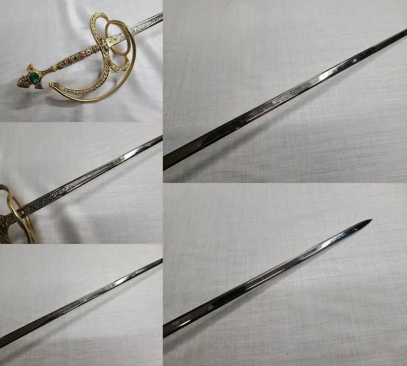 Spain-made 2-piece set, imitation sword, saber, antique, antique collection