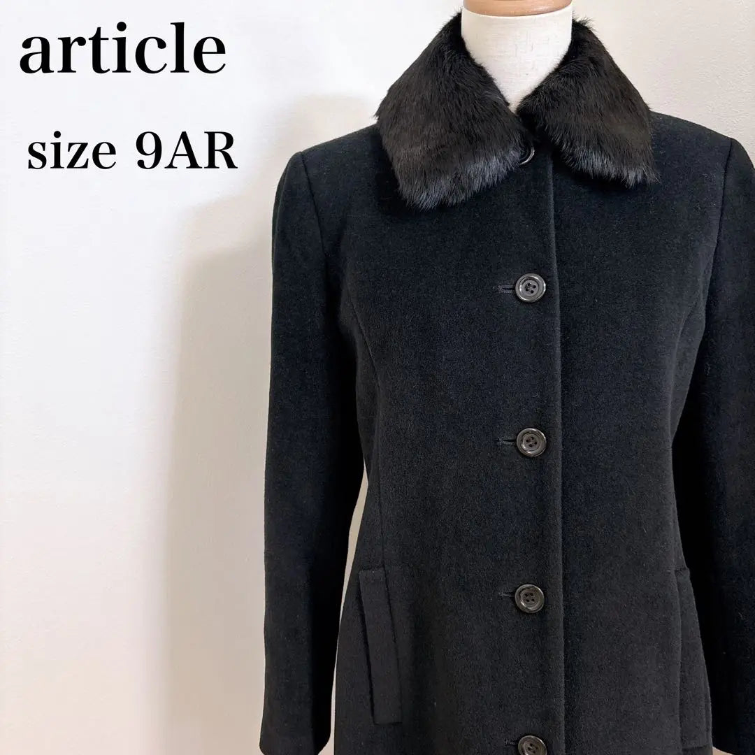 Article Feminine Casual Wool Mix Angola Long Fur Coat