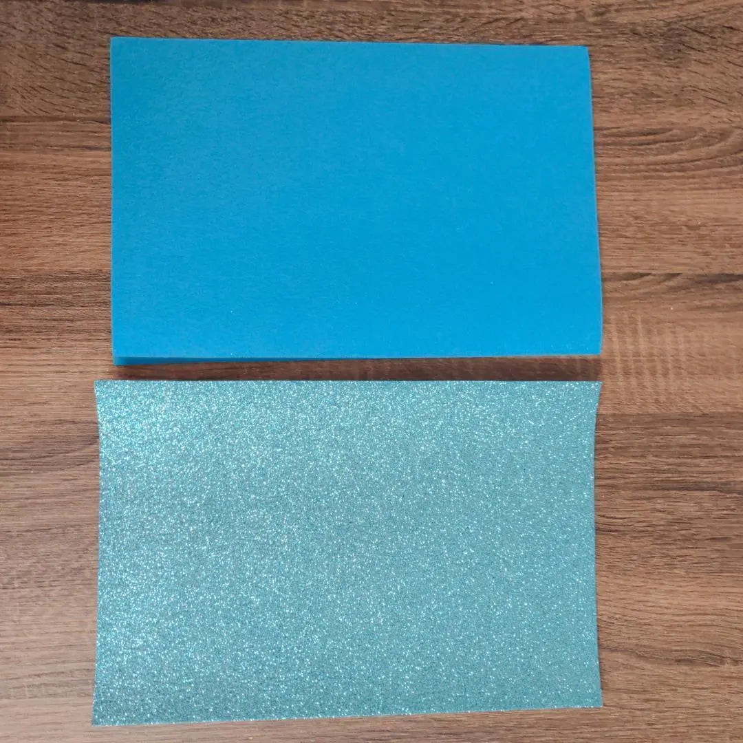 ♪Glitter felt craft fabric 20x30cm blue