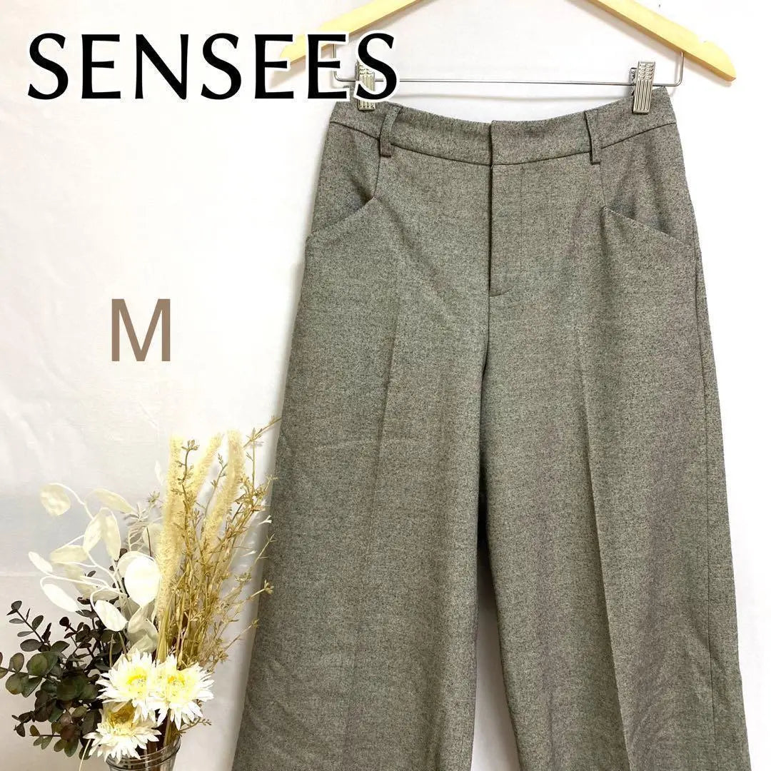 [Senseys] Pantalones Gaucho Pantalones [M] Ancho Liso Simple