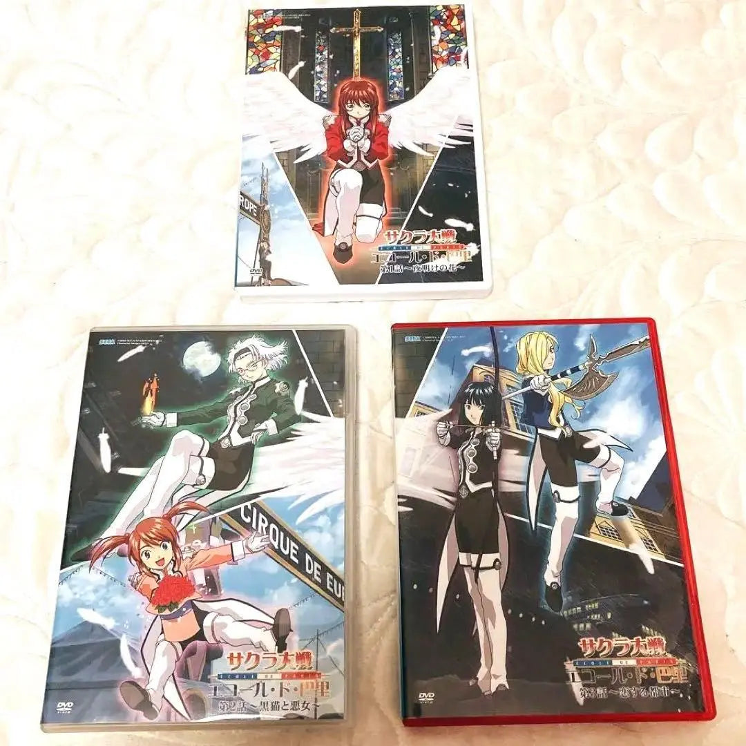 Sakura Wars Ecole de Paris, DVD, episodios 1 a 3, paquete de 3 discos