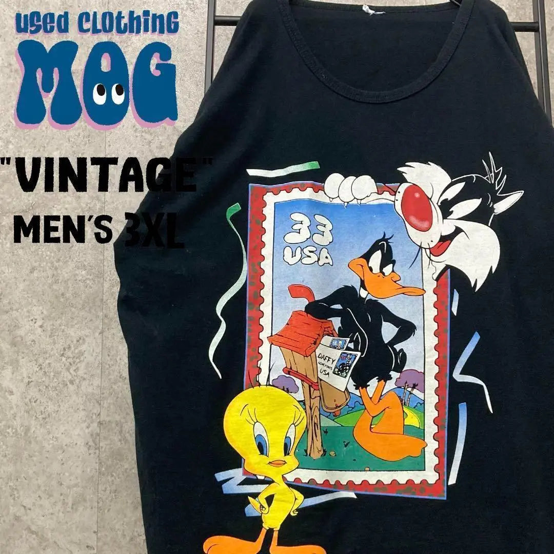 Años 90<us old clothes> &gt; Camiseta con personaje de té Rooney toe Hombre 3XL | Años 90</us>