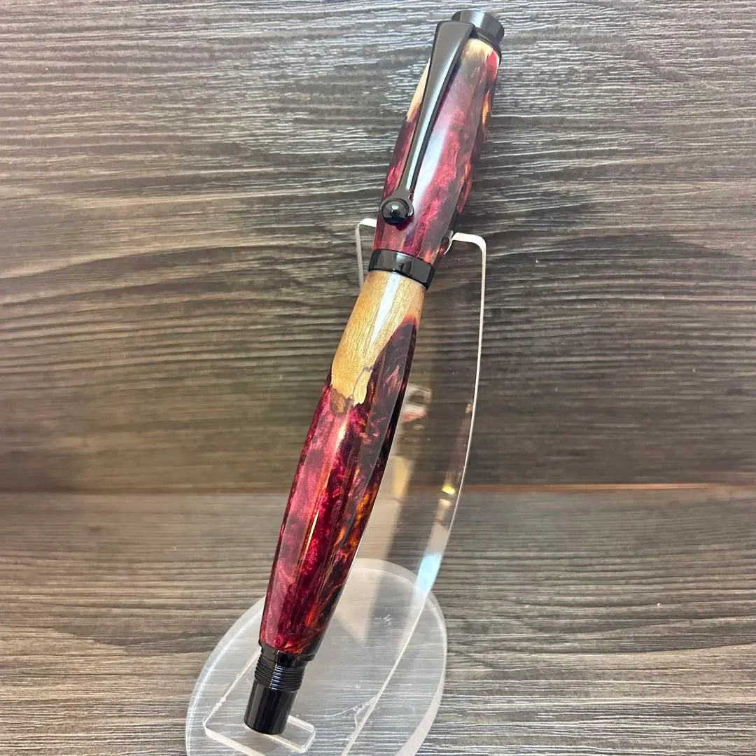 [Fountain Pen] Wood Resin Fire Ball REDver~