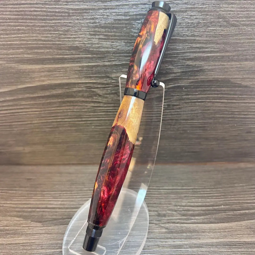 [Fountain Pen] Wood Resin Fire Ball REDver~