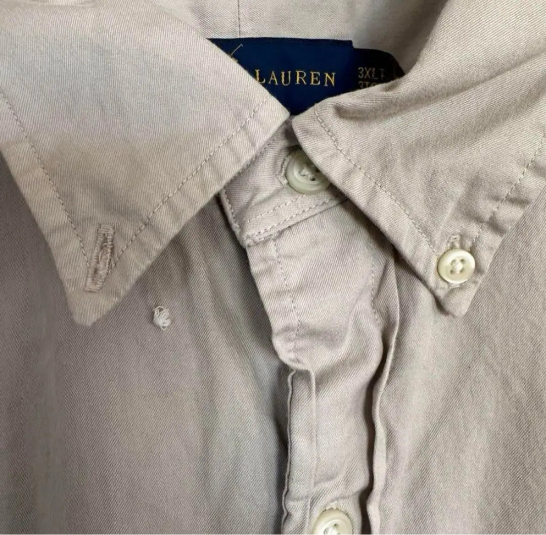 [USED] Ralph Lauren Tops Shirt 3XL Beige Logo Embroidered