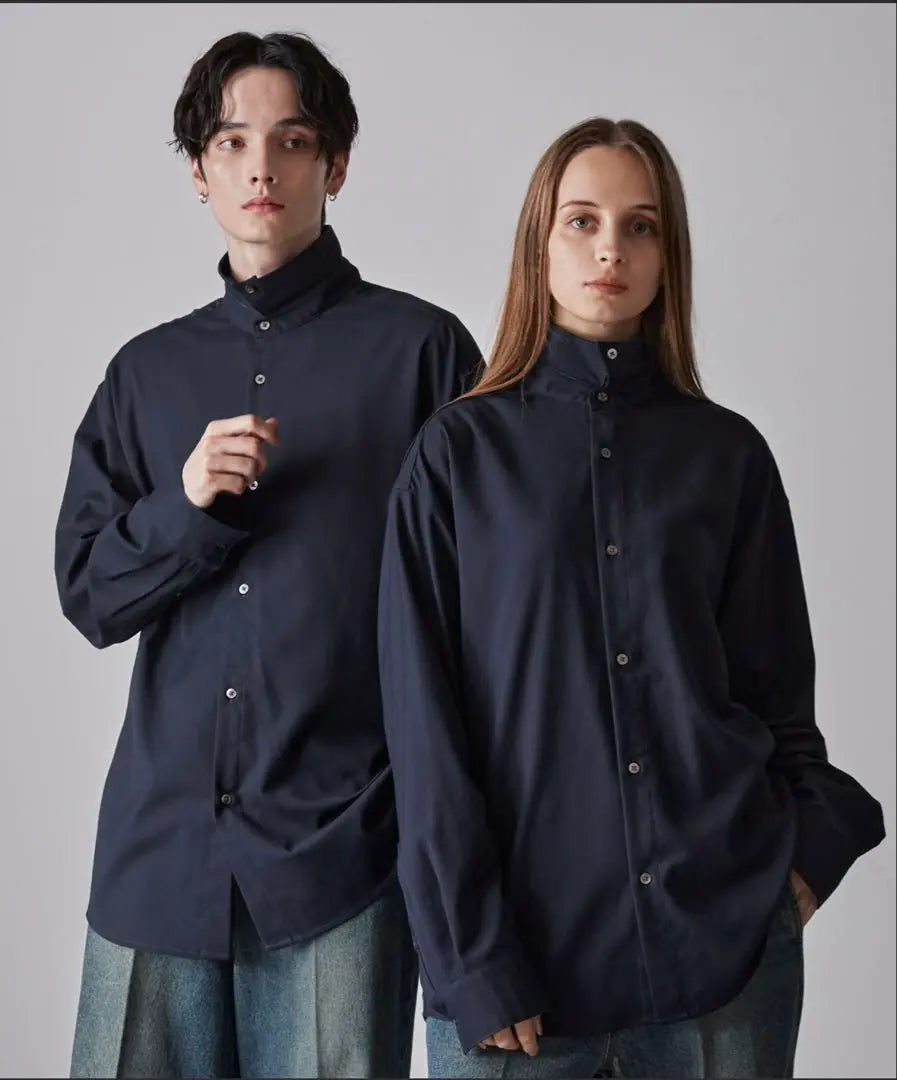 【CLEL】Wool-like 2-way Design Shirt