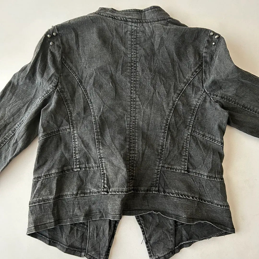 *Karadashian Dark Gray Rider-style Jacket with Studs