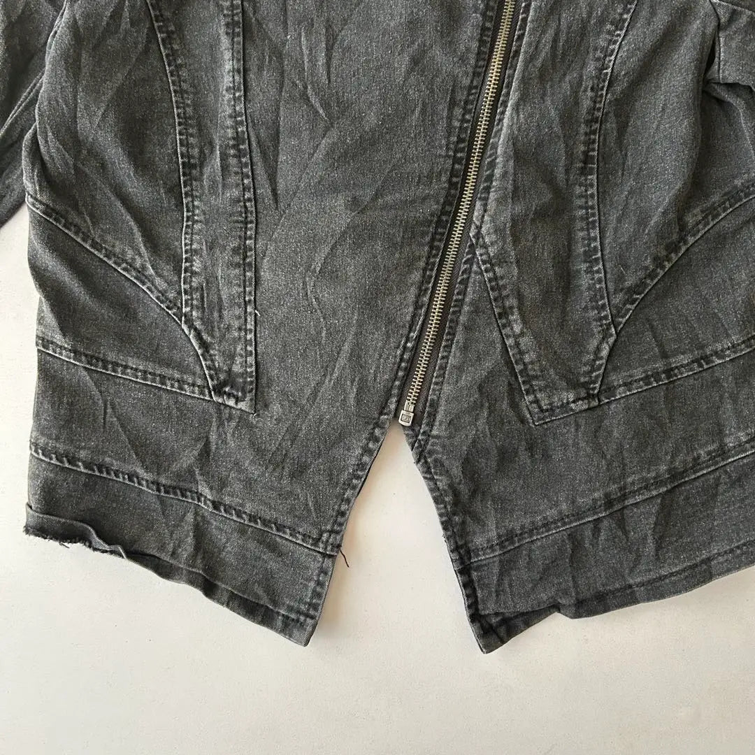 *Karadashian Dark Gray Rider-style Jacket with Studs