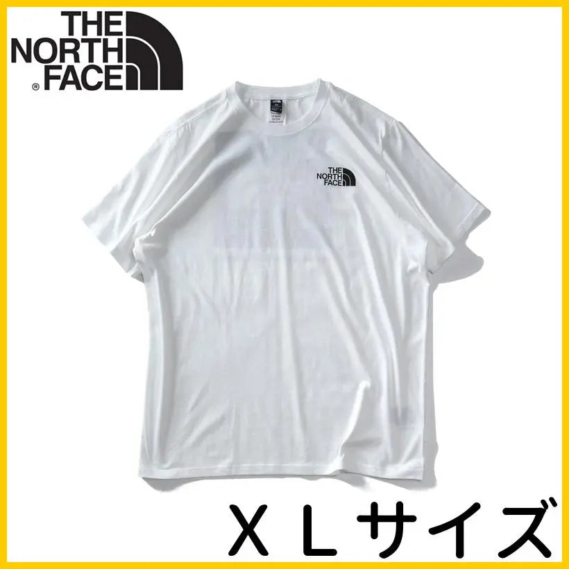 New North Face T -shirt Short Sleeve Box Logo Men's White XL Size | 新品 ノースフェイス Tシャツ 半袖 ボックスロゴ メンズ ホワイト XLサイズ