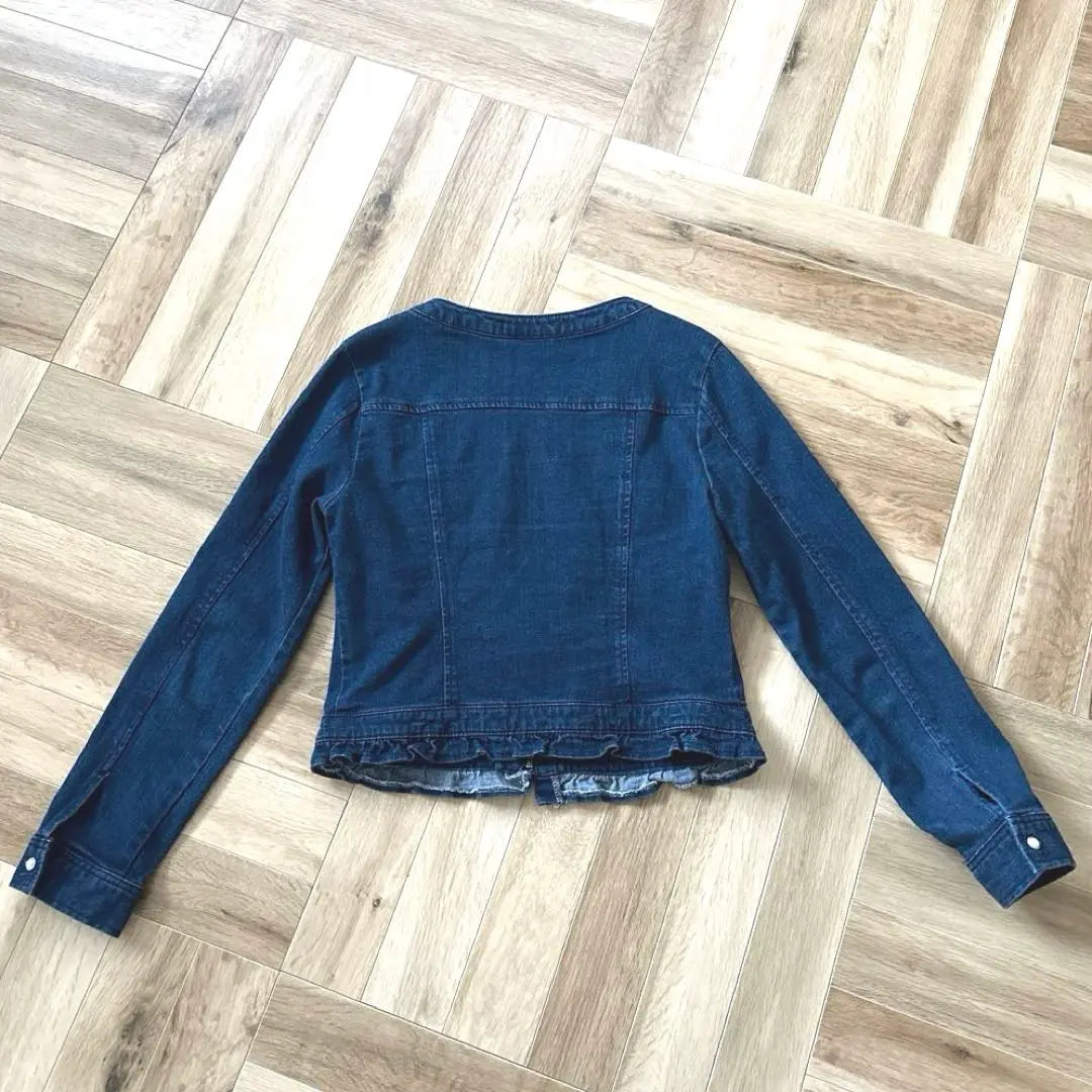 Chaqueta vaquera, volantes, perlas, tops, ropa de abrigo, linda, hermosa, denim