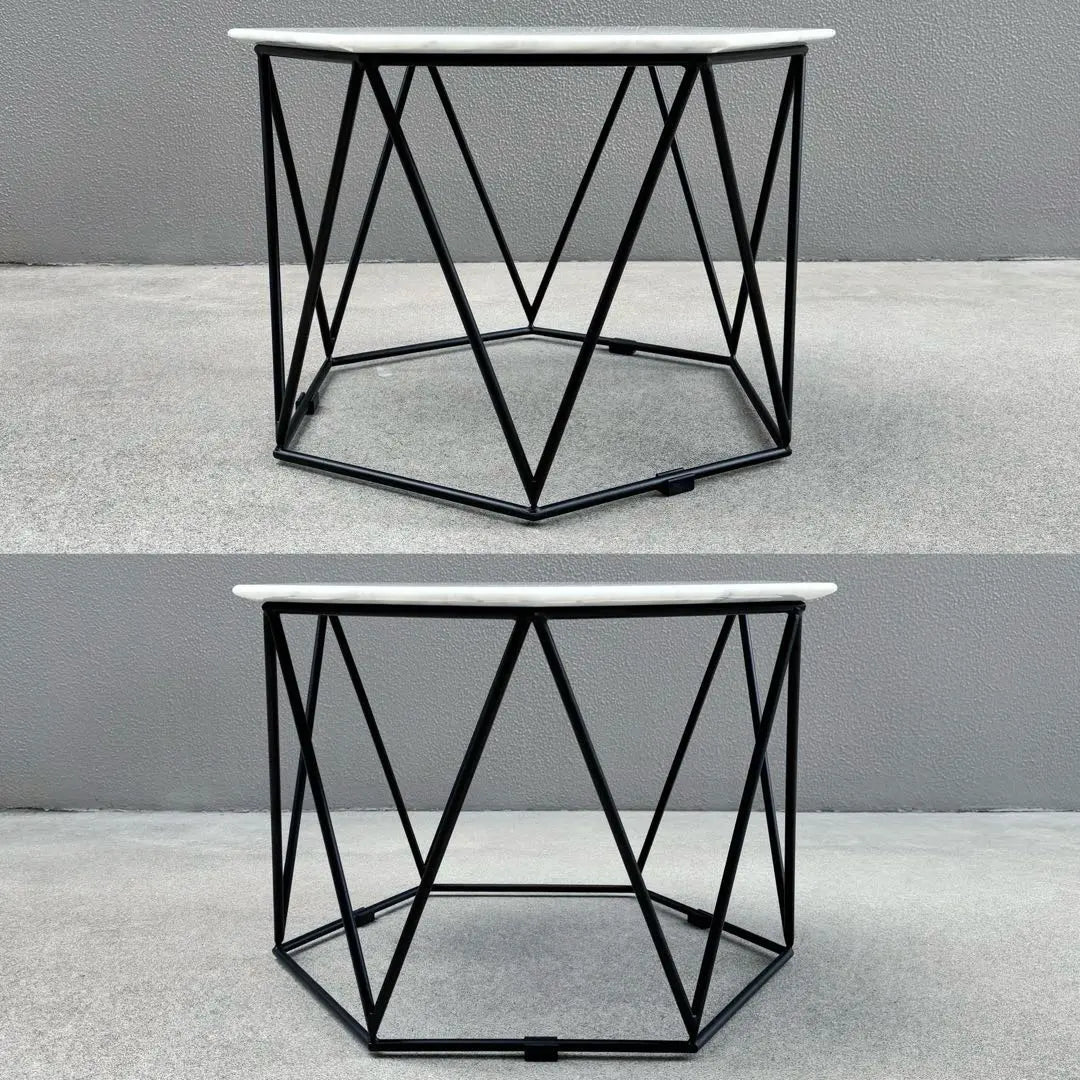 Armonia Side Table Sofa Table Coffee Table Natural Marble Hexagonal ①