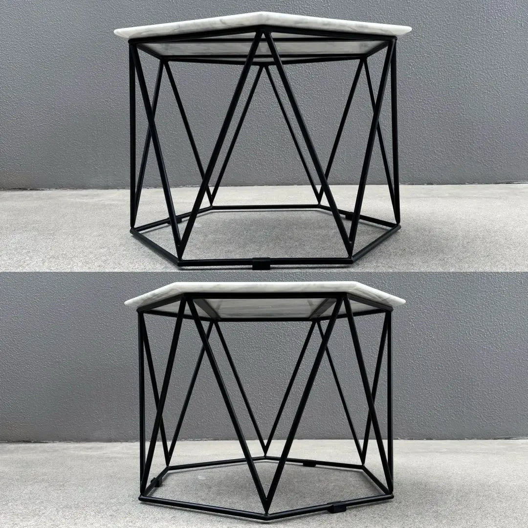 Armonia Side Table Sofa Table Coffee Table Natural Marble Hexagonal ①