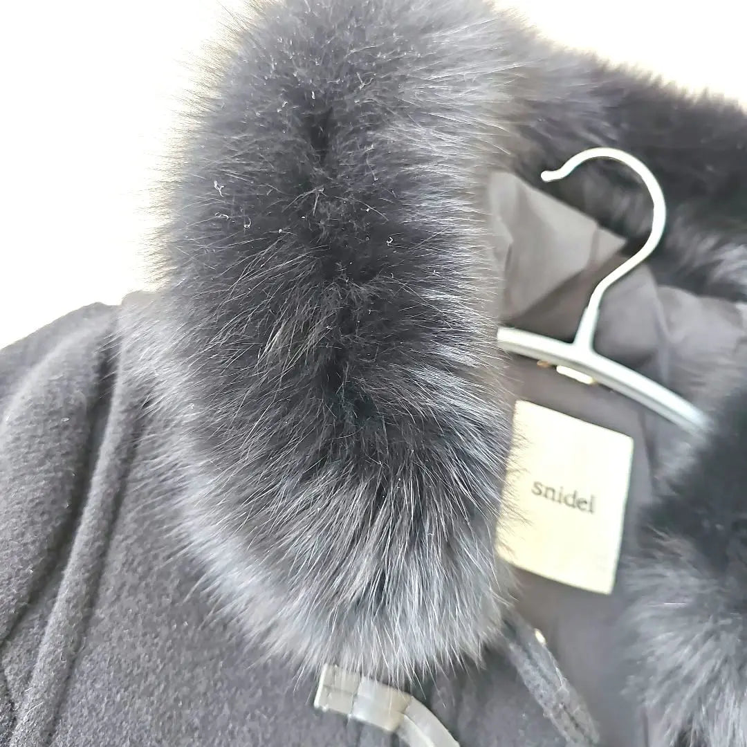 Snidel Black Fur Peacoat Size 0