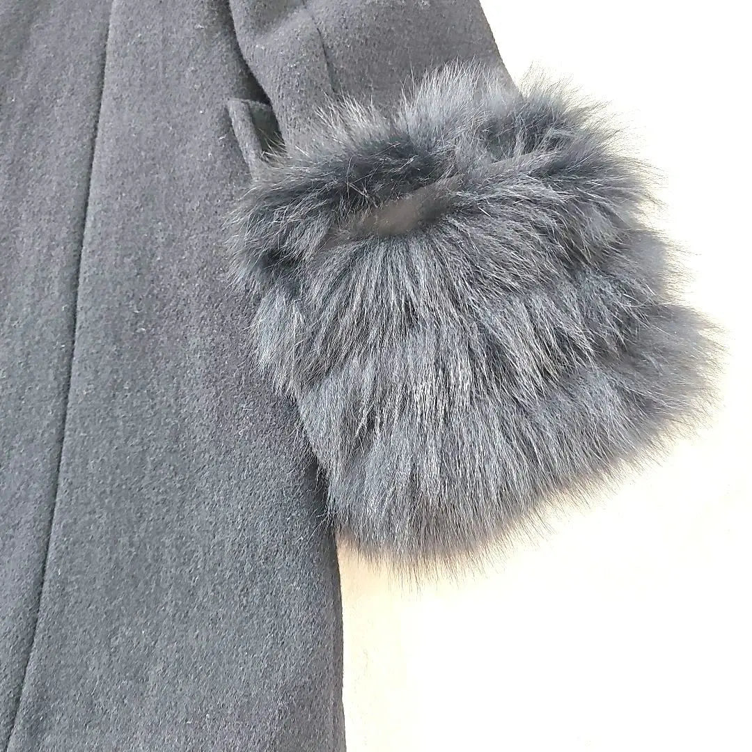 Snidel Black Fur Peacoat Size 0