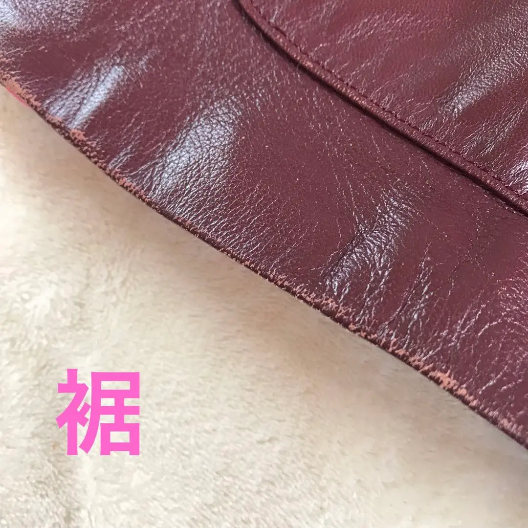 Vunge made of Italian sheep leather, equivalent to M, high-quality leather, lamb, bordeaux color, leather jacket