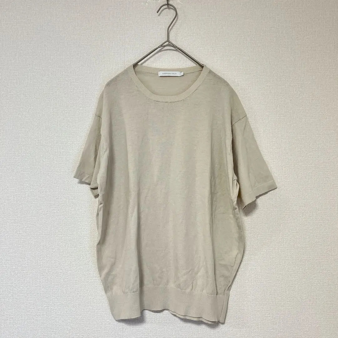 AMERICAN HOLIC Short-sleeved summer knit beige