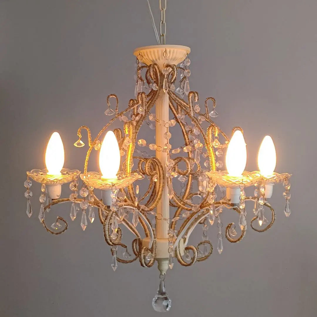 Jewel Chandelier Ceiling Lighting Antique Rococo Style Luxury 6-Light Lamp