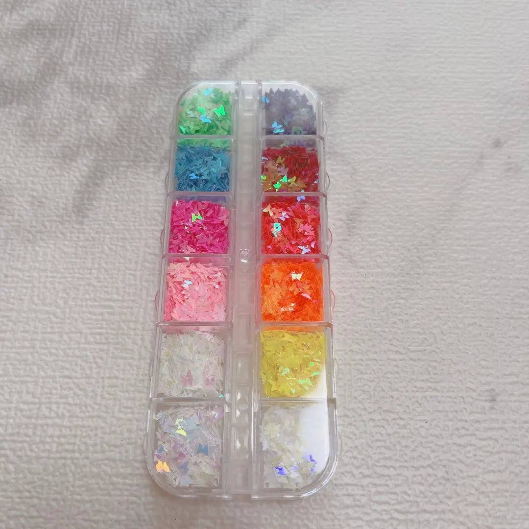 Pinzas para uñas con forma de mariposa, purpurina, lentejuelas de mariposa para uñas de resina