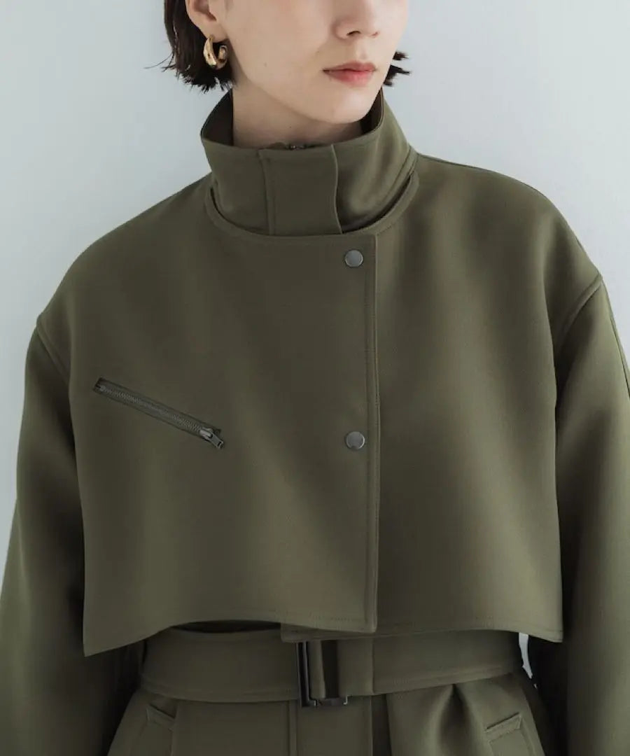 CITYTOKYO A+TOKYO Triple Cross Zip Stand Coat