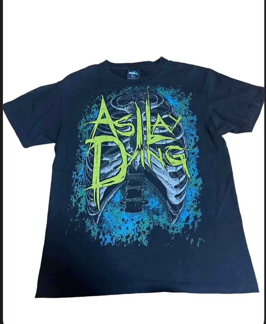 As I Lay Dying / 80's Rib Cage Black used clothes T -shirt