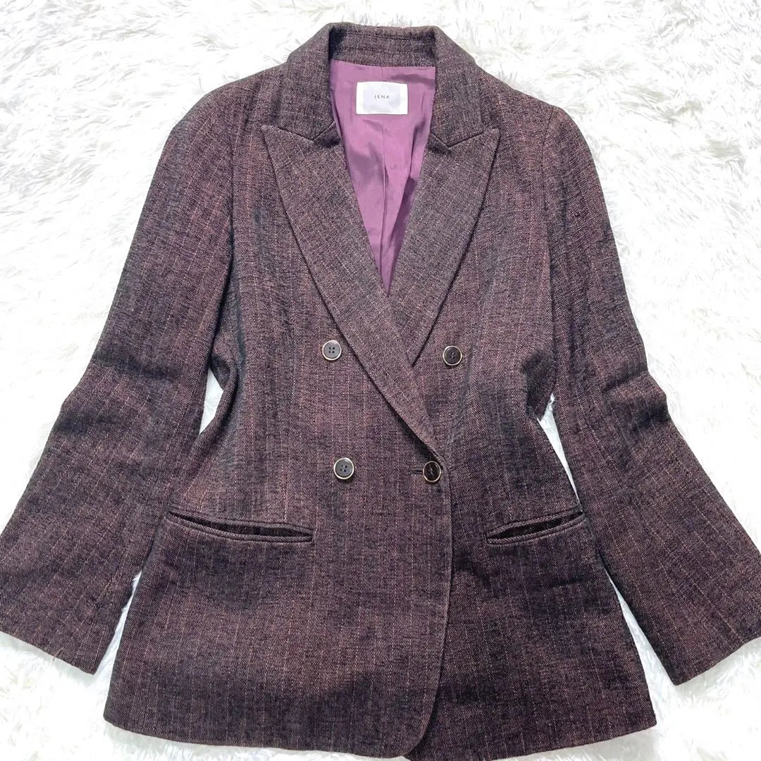 ★Good condition★IENA IENA Mall Double Breasted Jacket Bordeaux