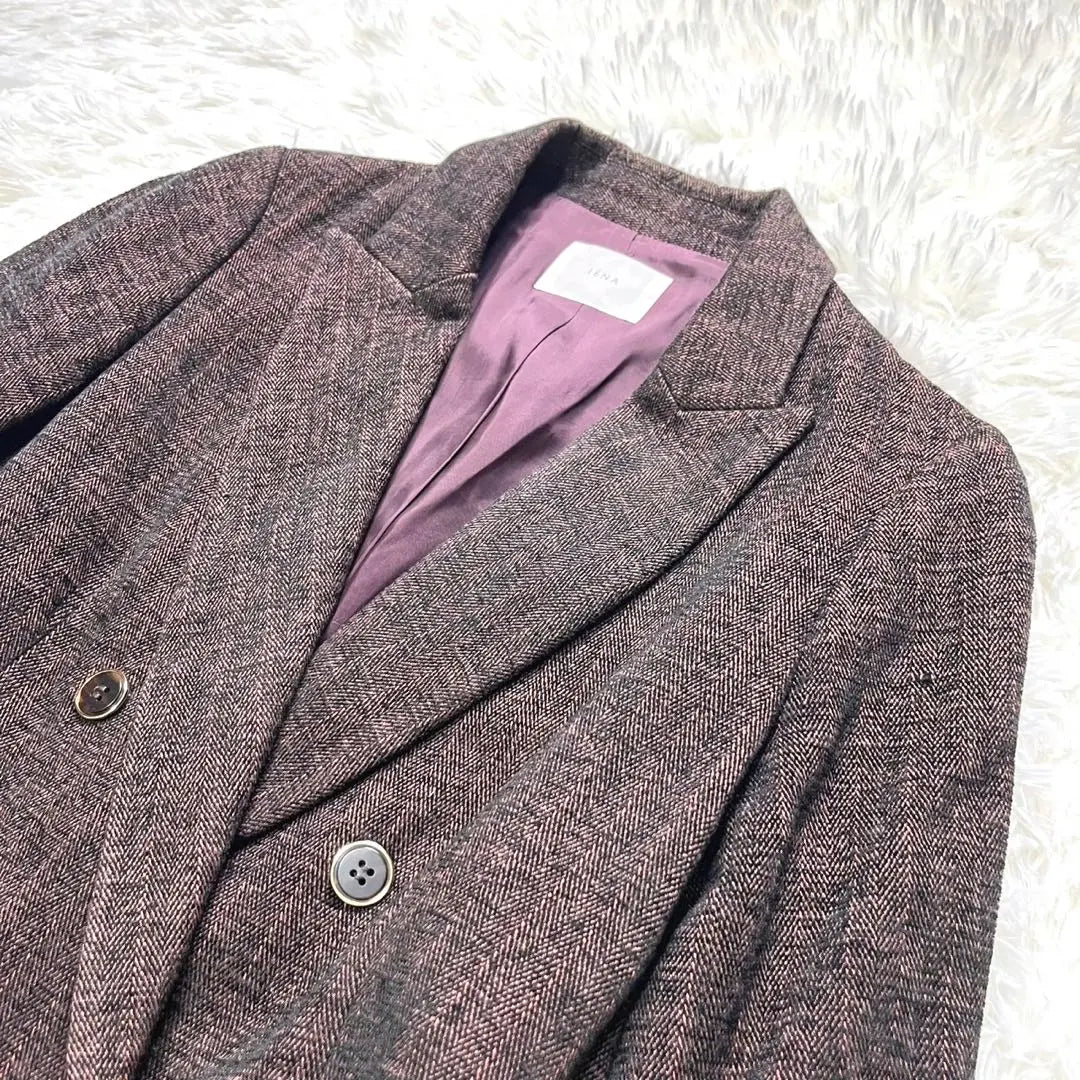 ★Good condition★IENA IENA Mall Double Breasted Jacket Bordeaux