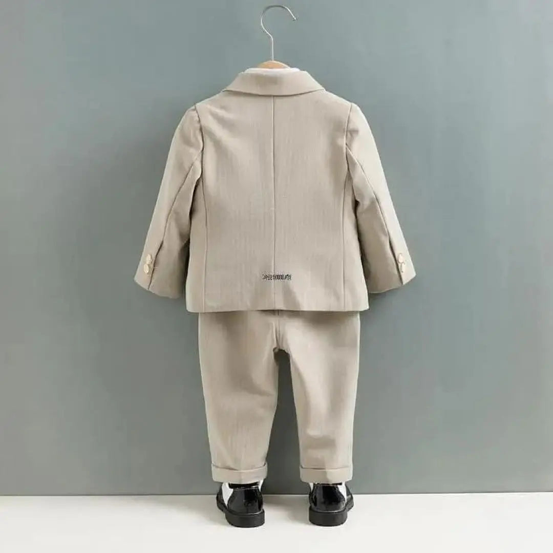 [New] Formal ◎ Boys' suit 5-piece set, beige, size 120 b