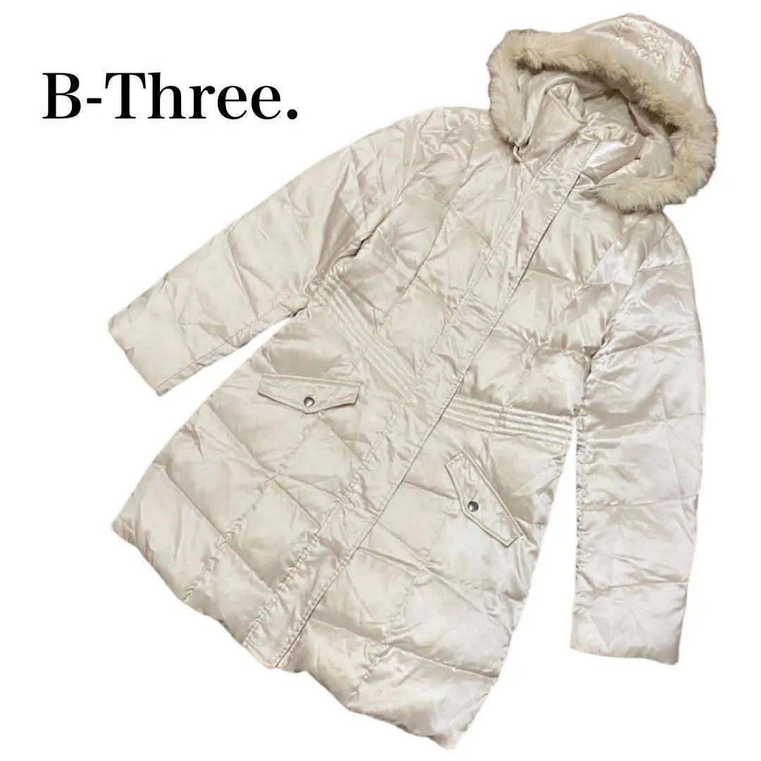 [B-THREE.] Ladies outer down jacket coat rabbit fur