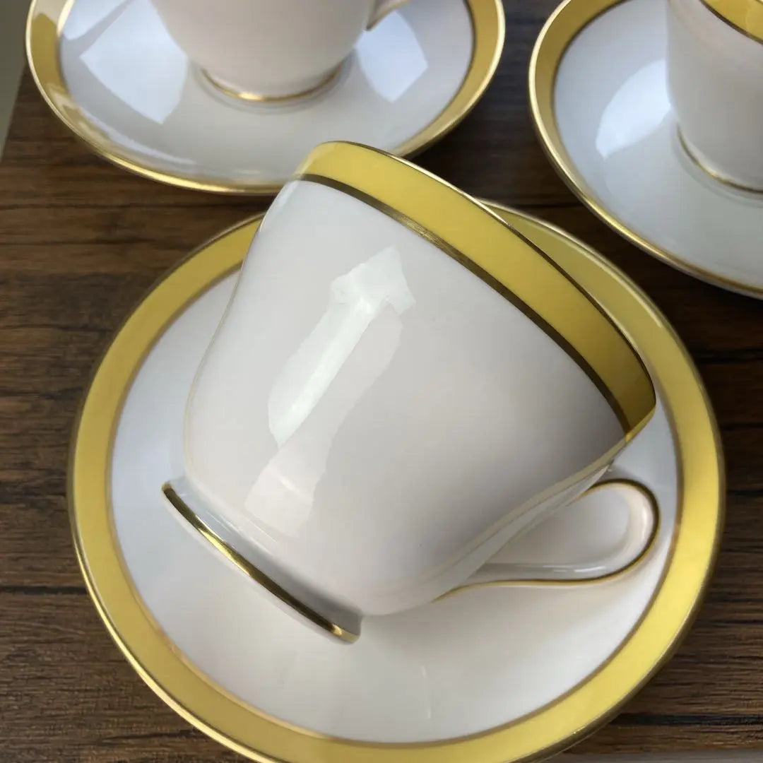 SPODE cup & saucer 6 customers consul yellow