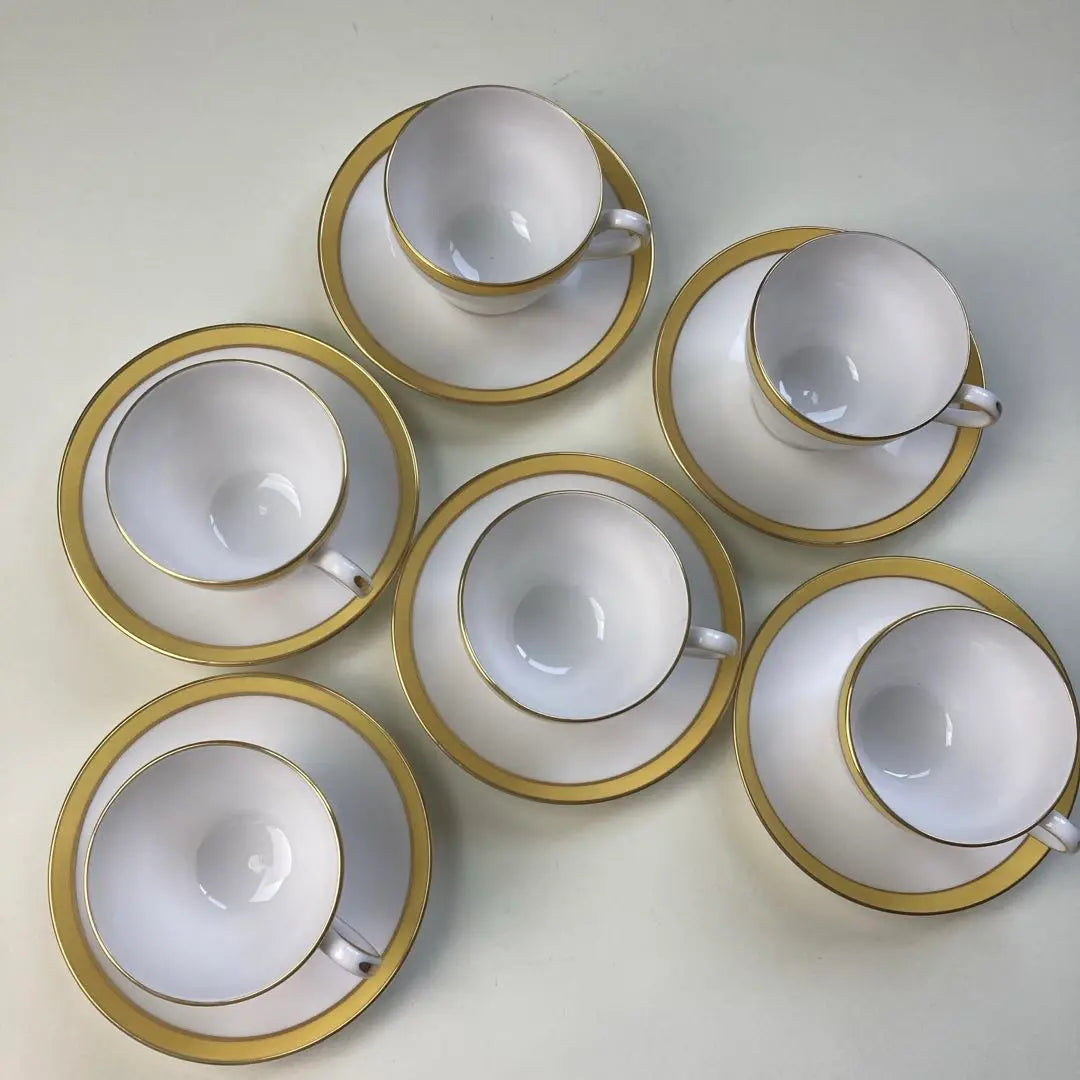 SPODE cup & saucer 6 customers consul yellow