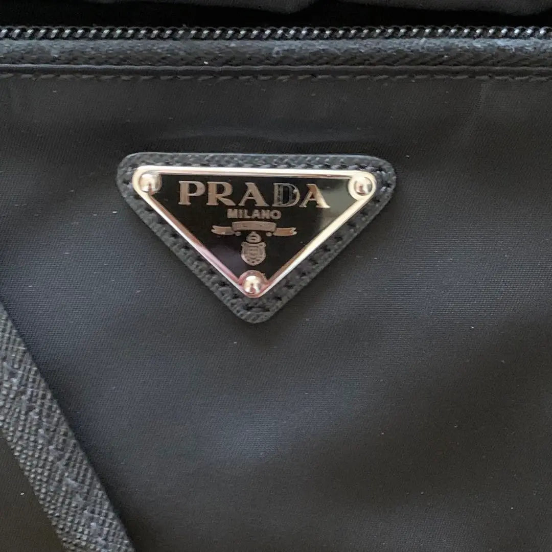 Extremely beautiful current Prada body bag triangular logo nylon Saffiano men's