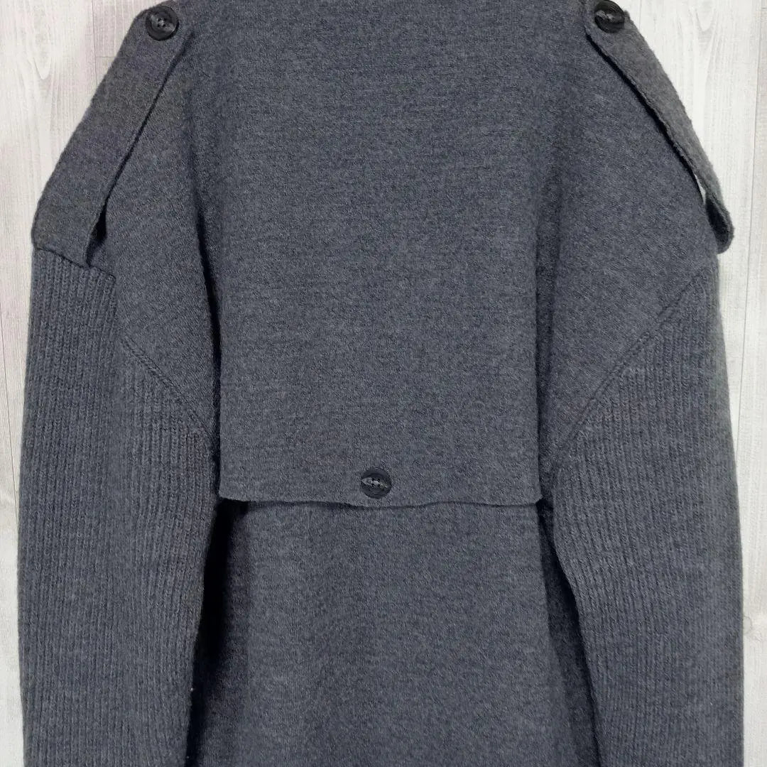 ⭐g1272 Lately grey wool long coat Chester coat