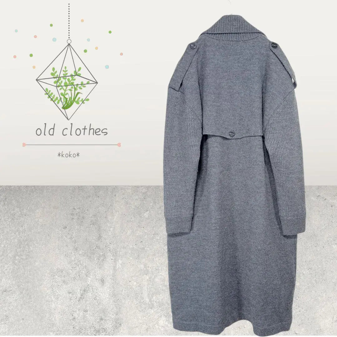 ⭐g1272 Lately grey wool long coat Chester coat