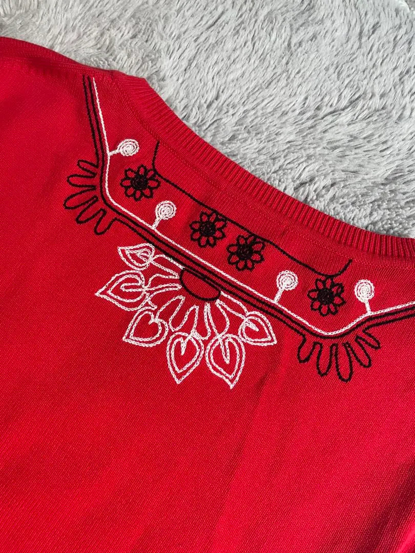 [New] 49AV. JUNKO SHIMADA Bandana Embroidery Knit Pullover | 【新品】49AV. JUNKO SHIMADA バンダナ刺繍ニットプルオーバー