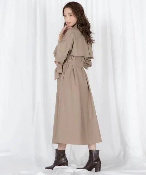 QUEENS COURT Long Trench Coat Size S