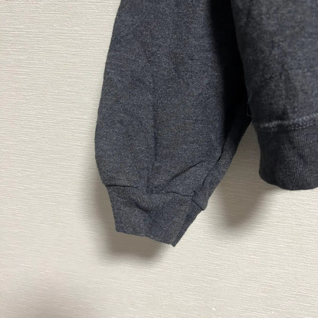 [Same-day shipping] 00s Hanes Plain Full Zip Hoodie Charcoal Gray