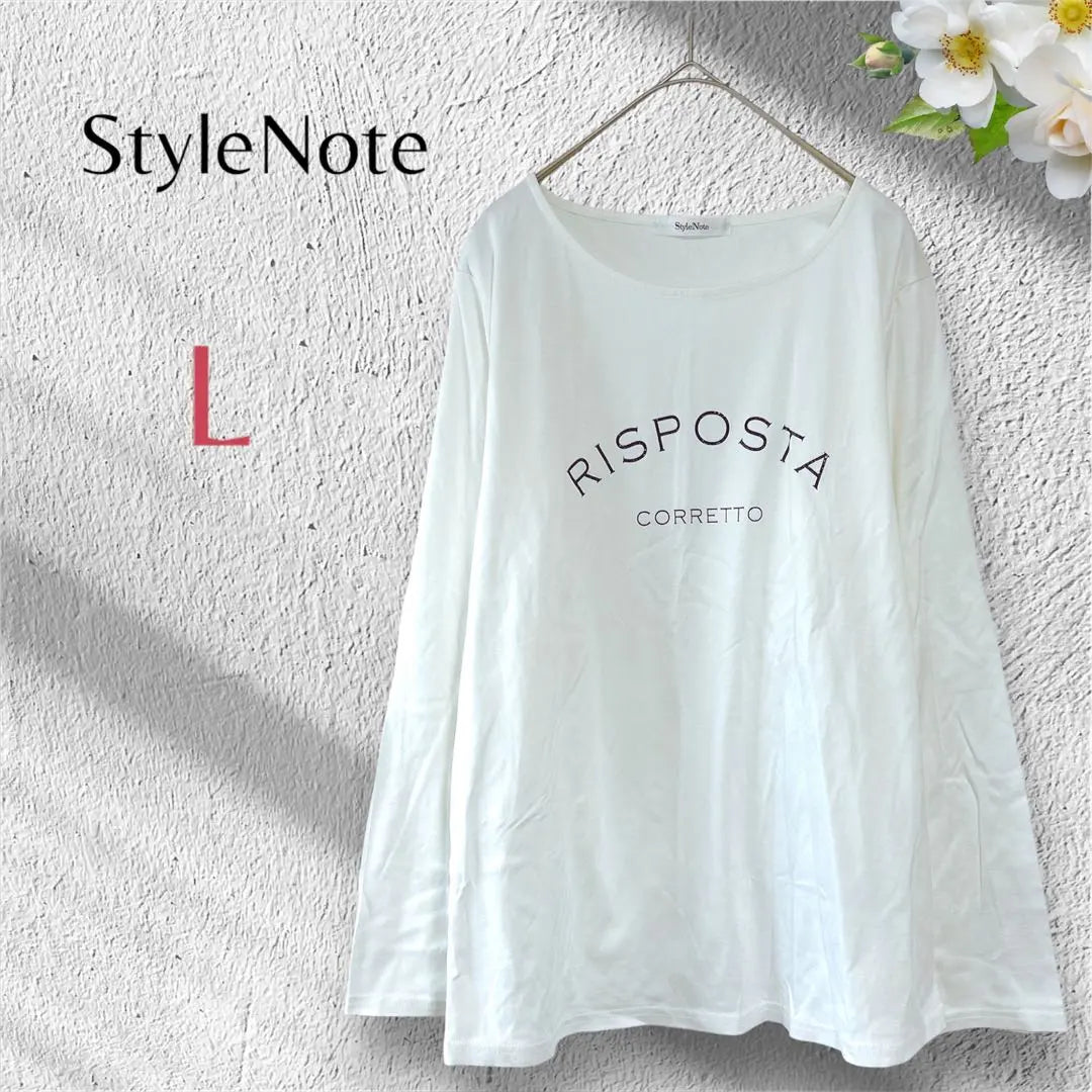 [Good condition] StyleNote Bell Maison [L] Long sleeve cut and sew white