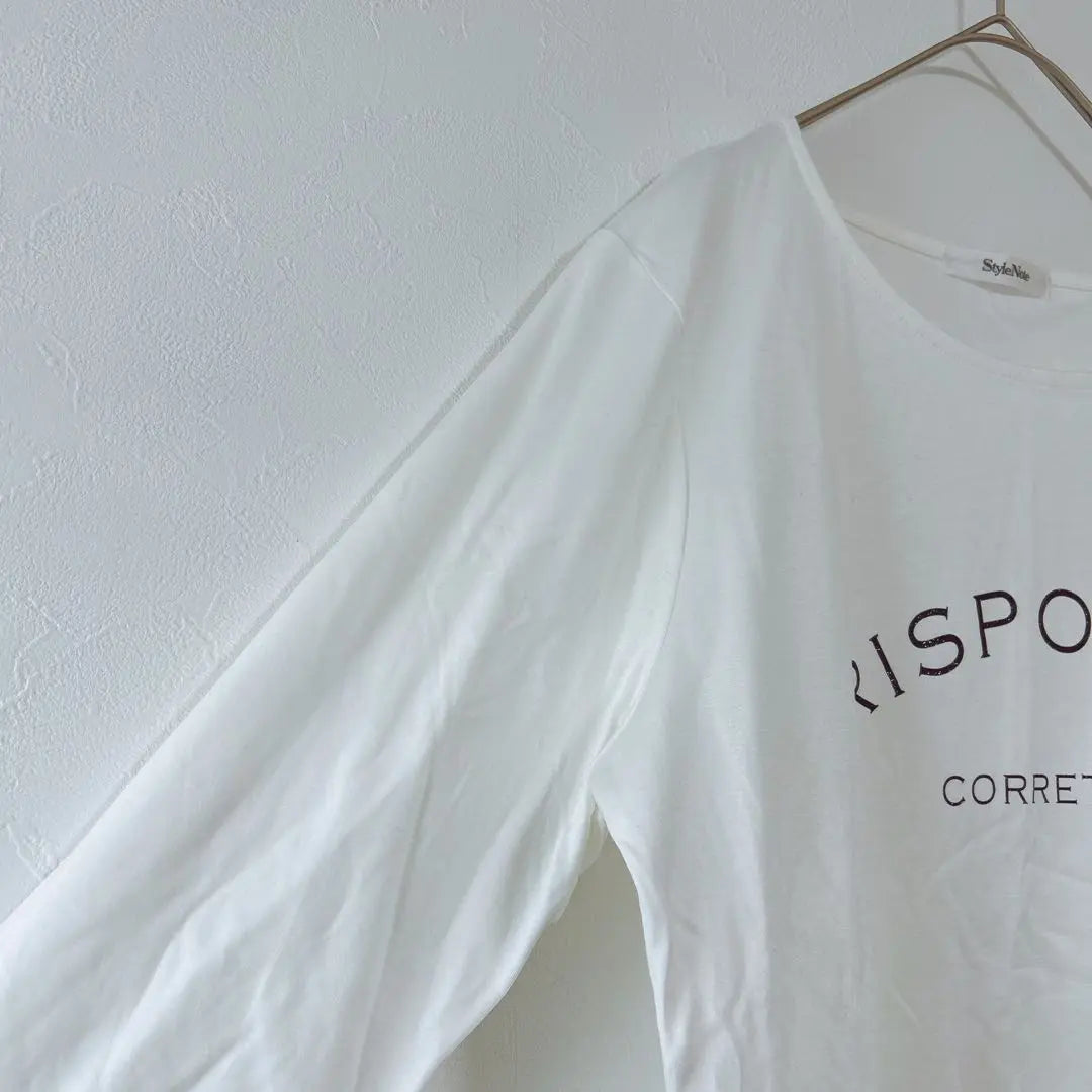 [Good condition] StyleNote Bell Maison [L] Long sleeve cut and sew white