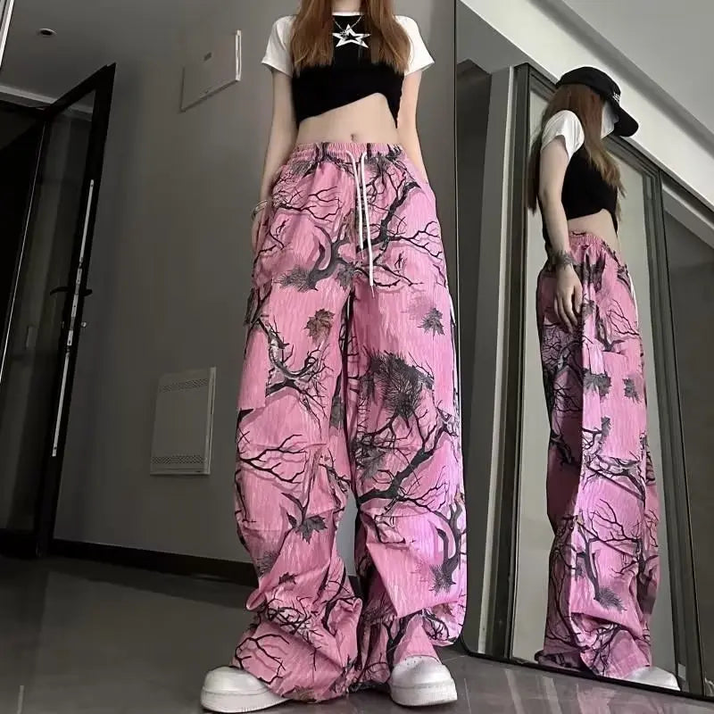 Women's Wide Pants M Dance Dancer Bottoms Lesson Pink | レディース　ワイドパンツ　M　ダンス　ダンサー　ボトムス　レッスン着　ピンク