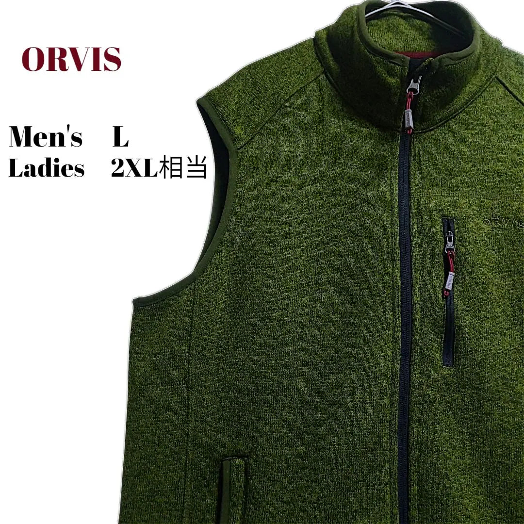 [Good condition] ORVIS Orvis fleece vest embroidered logo men's L used clothing