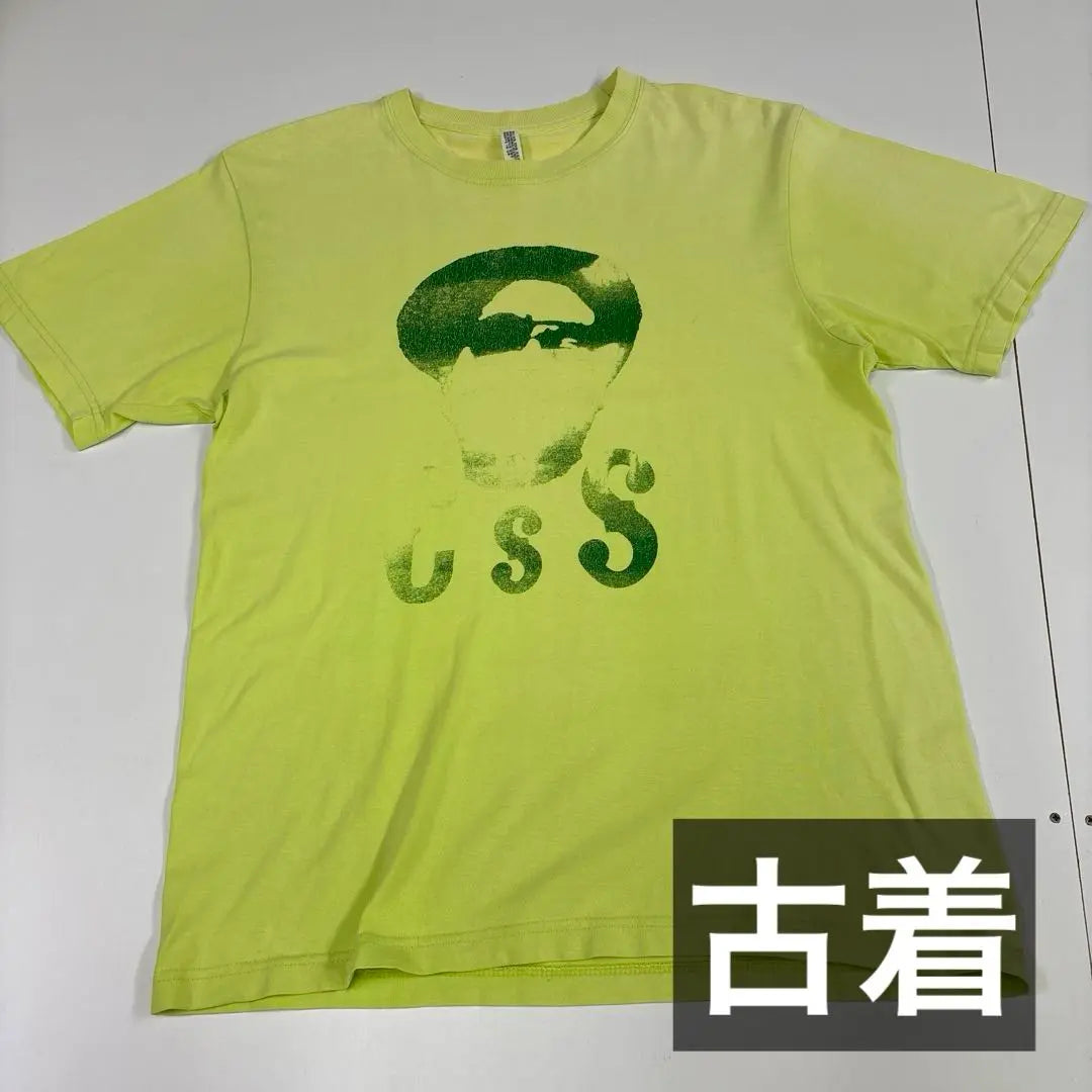 T-shirt, fade, used clothing, made in Japan, printed USS