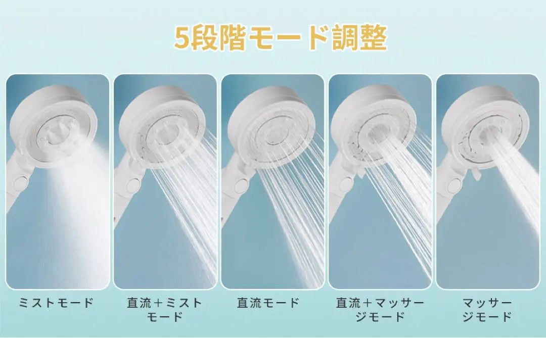 ❤️Baollansa Shower Head Mist Micro Nano Bubble Water Saving Water Stop