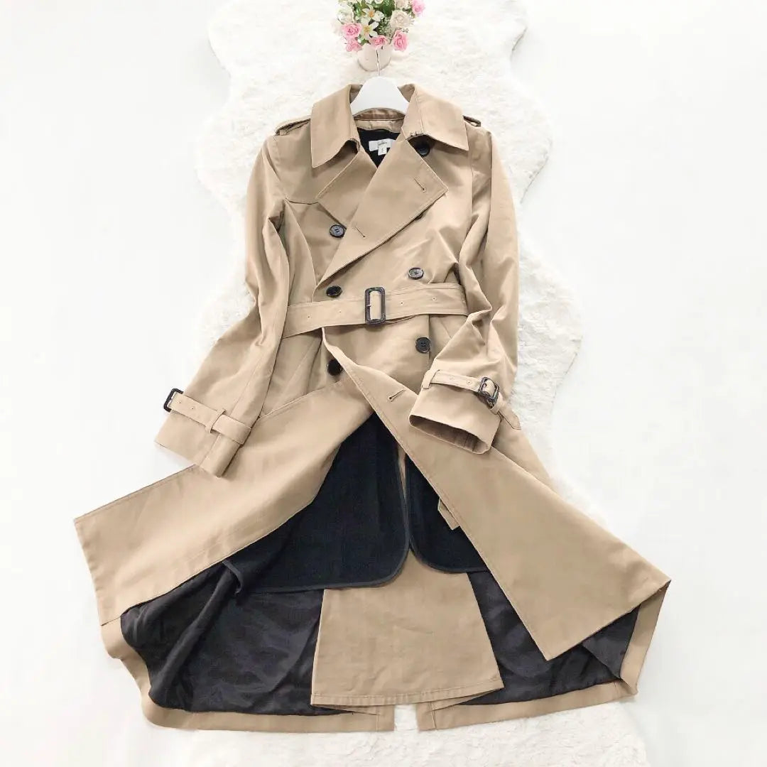 HYKE*Hik Liner Long Trench Coat 2way Honey Beige 2