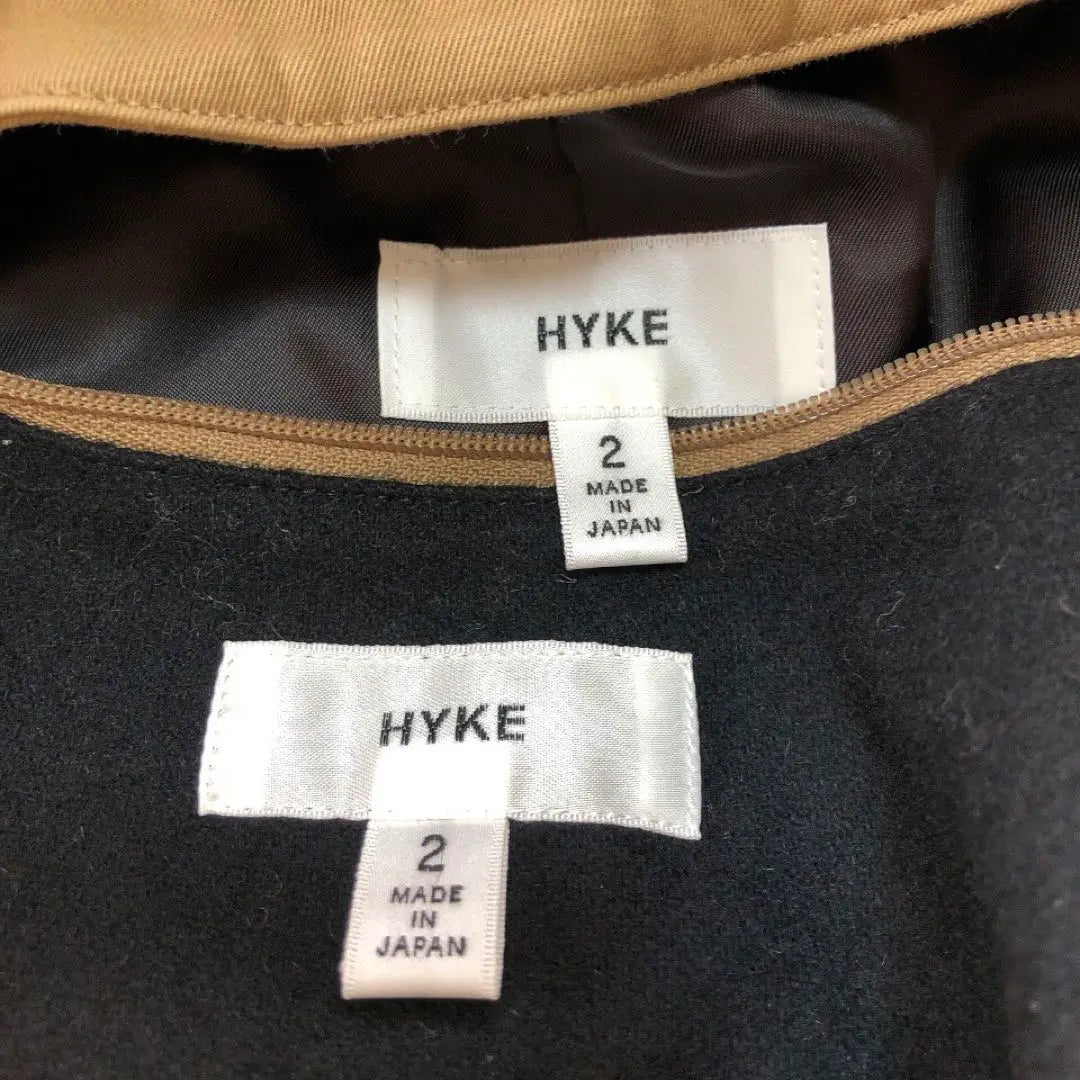 HYKE*Hik Liner Long Trench Coat 2way Honey Beige 2